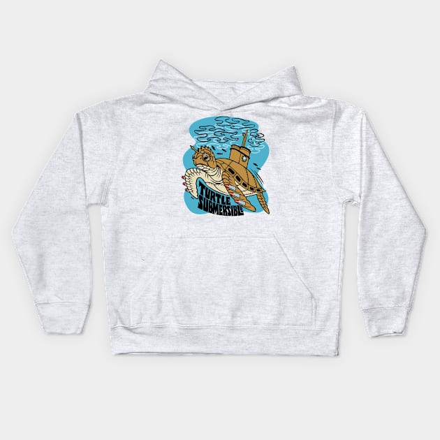 Turtle Submersible Kids Hoodie by WonderWebb